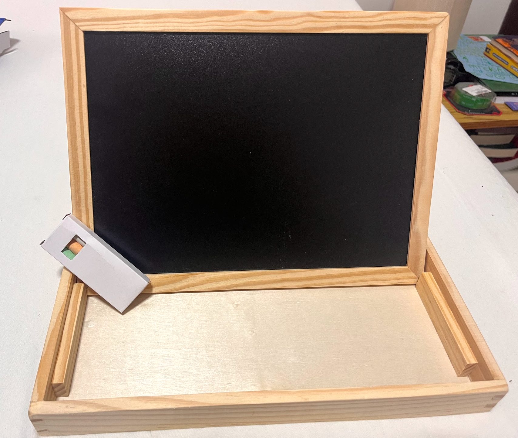 Lousa 3 em 1 - Quadro Educativo de Madeira