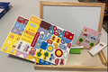 Lousa 3 em 1 - Quadro Educativo de Madeira