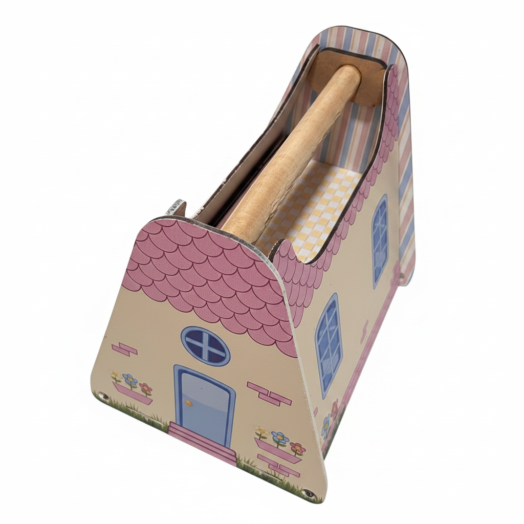 Casinha de Boneca Portátil em Madeira