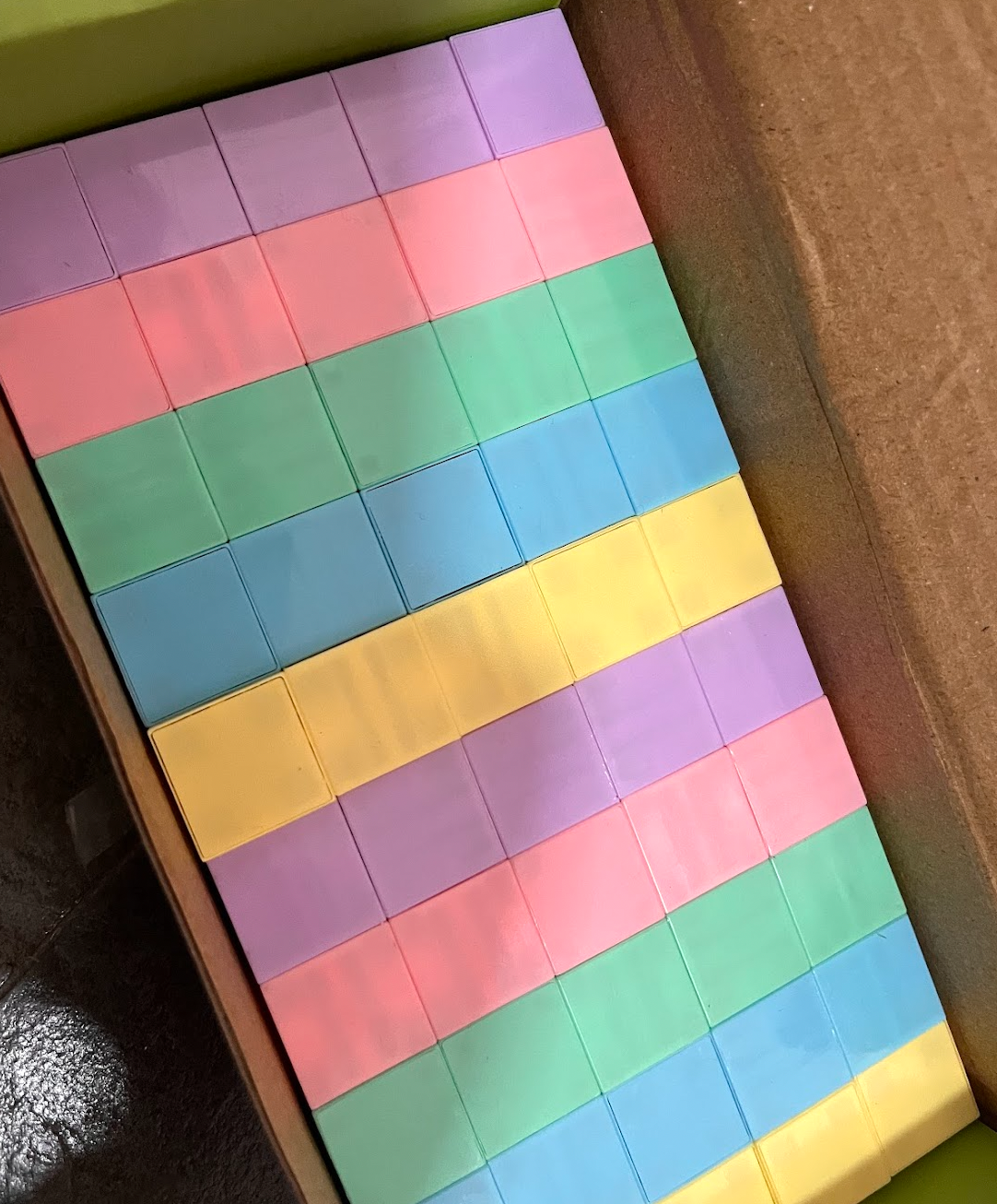 Cubos Magnéticos Candy Color - 50 Peças